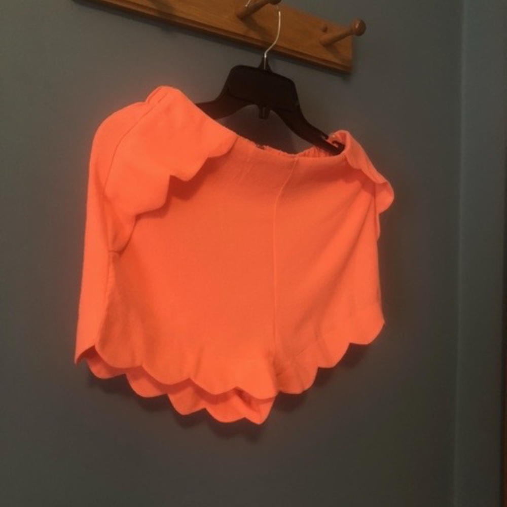 Neon scalloped shorts